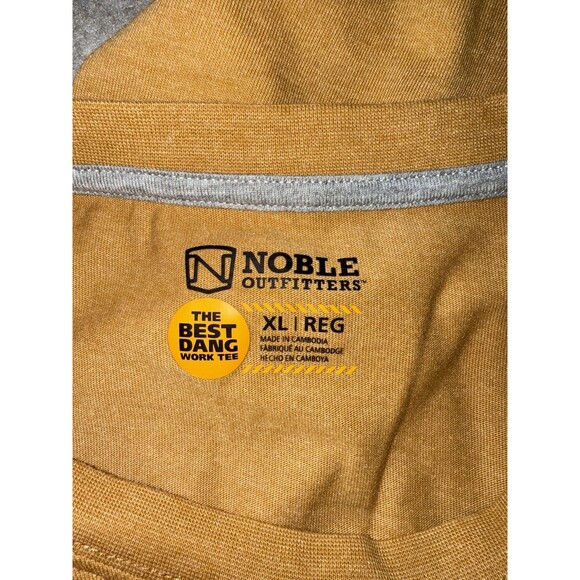 Noble Outfitters Men’s Size XL Tshirt Work Tee Short Sleeve Yellow - Picture 5 of 9